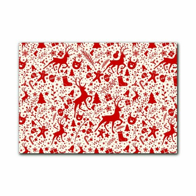 Quadro acrílico Decoração de Natal com Rena de Inverno