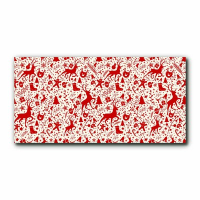 Quadro acrílico Decoração de Natal com Rena de Inverno