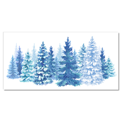 Quadro acrílico Árvores de Natal Neve Feriados Inverno
