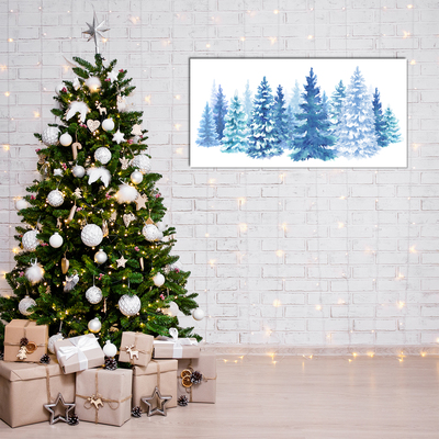 Quadro acrílico Árvores de Natal Neve Feriados Inverno