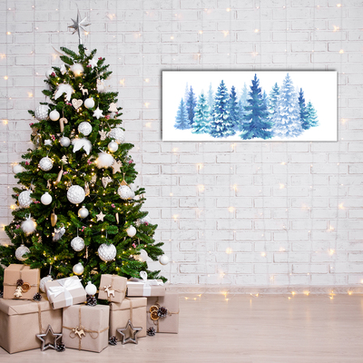 Quadro acrílico Árvores de Natal Neve Feriados Inverno