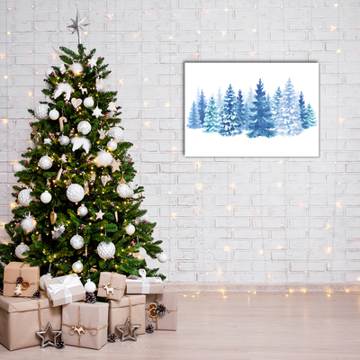 Quadro acrílico Árvores de Natal Neve Feriados Inverno