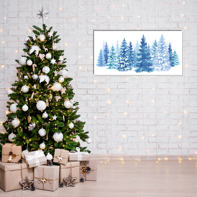 Quadro acrílico Árvores de Natal Neve Feriados Inverno