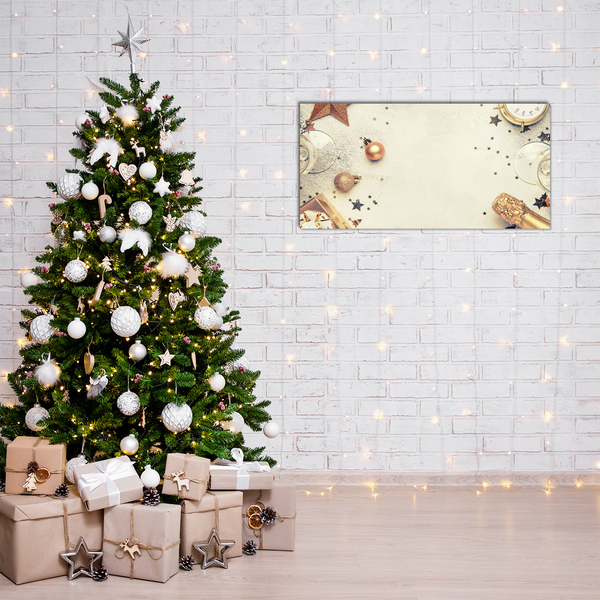 Quadro acrílico Enfeites de Natal