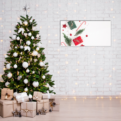 Quadro acrílico Presente Doces Enfeites Natal