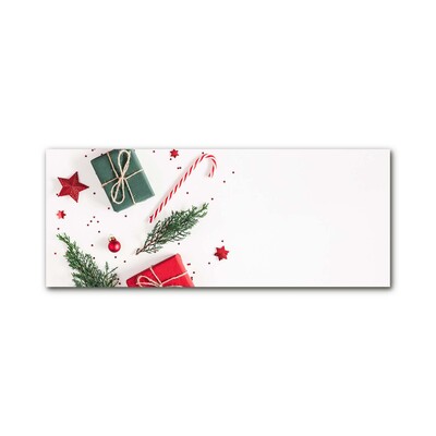 Quadro acrílico Presente Doces Enfeites Natal