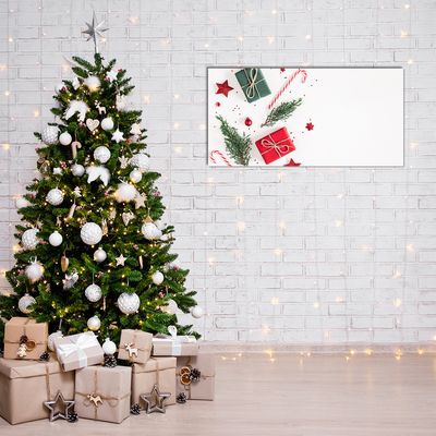 Quadro acrílico Presente Doces Enfeites Natal