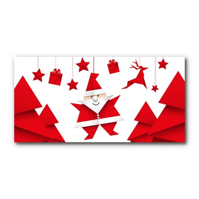 Quadro acrílico Presentes de Natal do Papai Noel