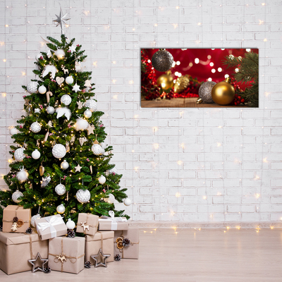 Quadro acrílico Árvore de Natal, enfeites de Natal, decorações