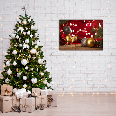 Quadro acrílico Árvore de Natal, enfeites de Natal, decorações