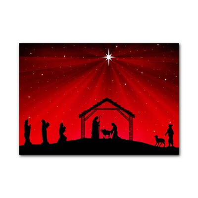 Quadro acrílico Férias de Natal com Estrelas