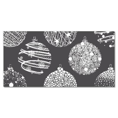 Quadro acrílico Bolas de Natal abstratas de inverno