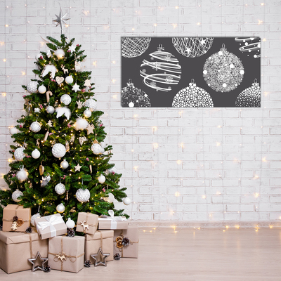 Quadro acrílico Bolas de Natal abstratas de inverno