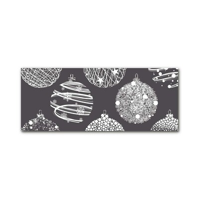 Quadro acrílico Bolas de Natal abstratas de inverno