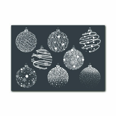 Quadro acrílico Bolas de Natal abstratas de inverno