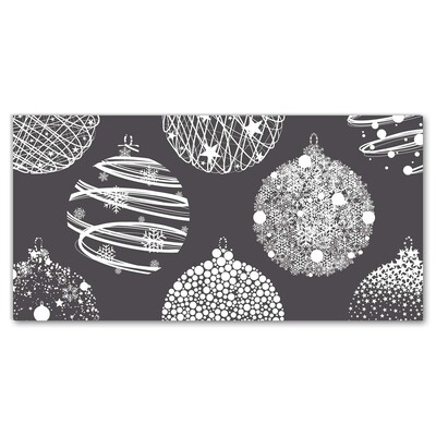 Quadro acrílico Bolas de Natal abstratas de inverno