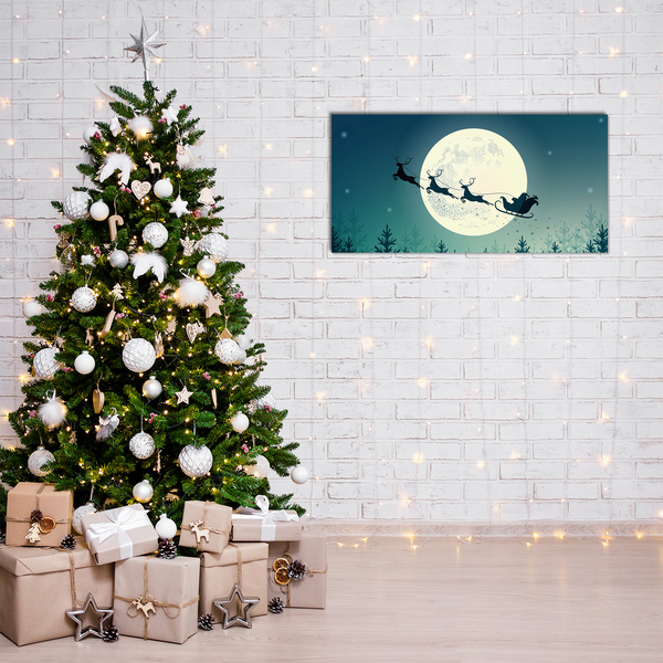 Quadro acrílico Trenó do Papai Noel de Natal