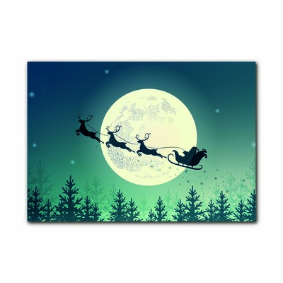 Quadro acrílico Trenó do Papai Noel de Natal