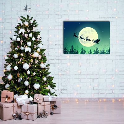 Quadro acrílico Trenó do Papai Noel de Natal