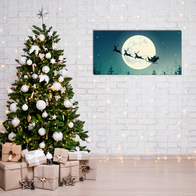 Quadro acrílico Trenó do Papai Noel de Natal