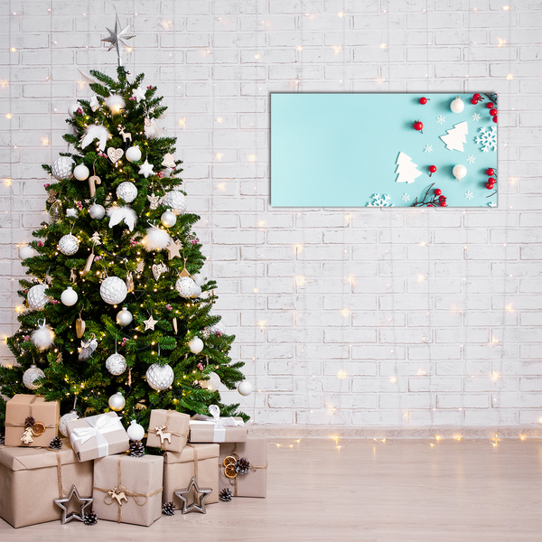 Quadro acrílico Decorações de floco de neve de Natal