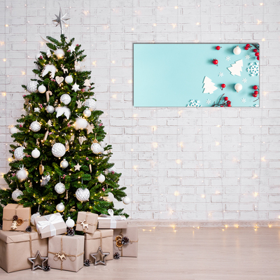 Quadro acrílico Decorações de floco de neve de Natal