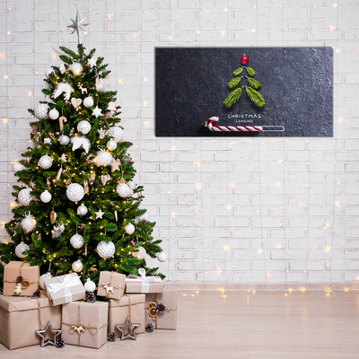 Quadro acrílico Árvore de Natal abstrata Inverno sagrado