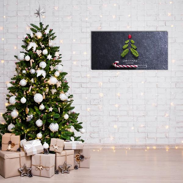 Quadro acrílico Árvore de Natal abstrata Inverno sagrado