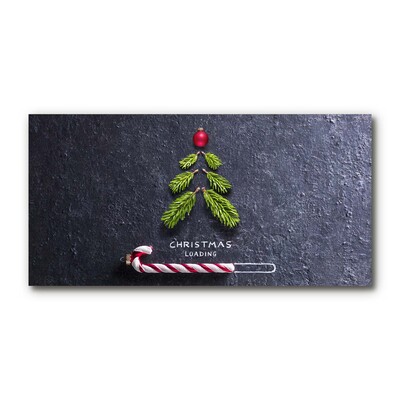 Quadro acrílico Árvore de Natal abstrata Inverno sagrado