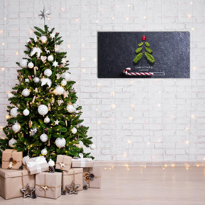 Quadro acrílico Árvore de Natal abstrata Inverno sagrado