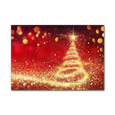 Quadro acrílico Árvore de Natal abstrata Inverno sagrado