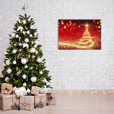 Quadro acrílico Árvore de Natal abstrata Inverno sagrado