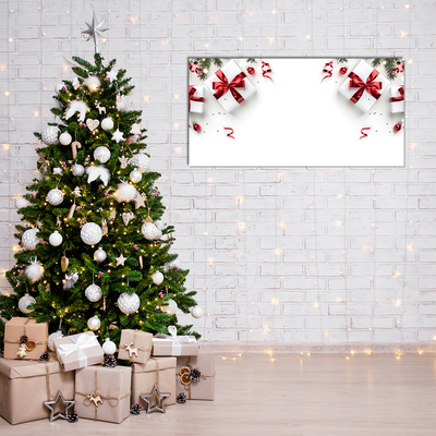 Quadro acrílico Presentes de Natal Decorações Galhos