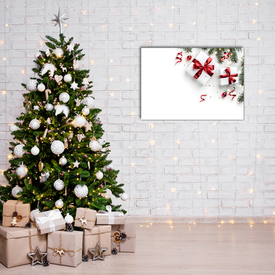Quadro acrílico Presentes de Natal Decorações Galhos