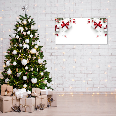 Quadro acrílico Presentes de Natal Decorações Galhos