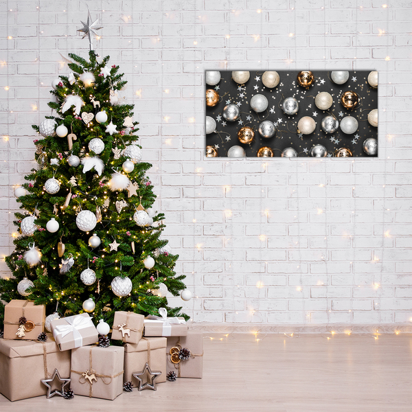 Quadro acrílico Decorações de bolas de Natal