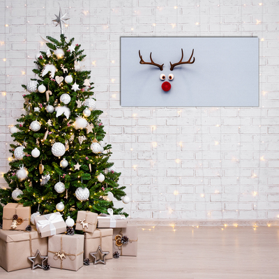 Quadro acrílico Rudolph, a rena do Natal