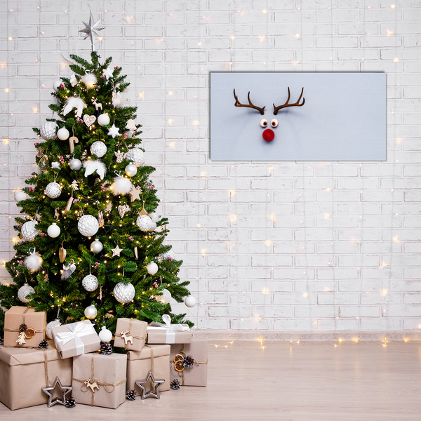 Quadro acrílico Rudolph, a rena do Natal