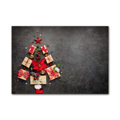 Quadro acrílico Presentes Árvore de Natal Abstrata