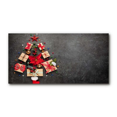 Quadro acrílico Presentes Árvore de Natal Abstrata