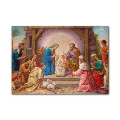 Quadro acrílico Presépio Jesus