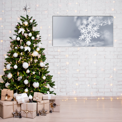 Quadro acrílico Decoração de Natal com Flocos de Neve