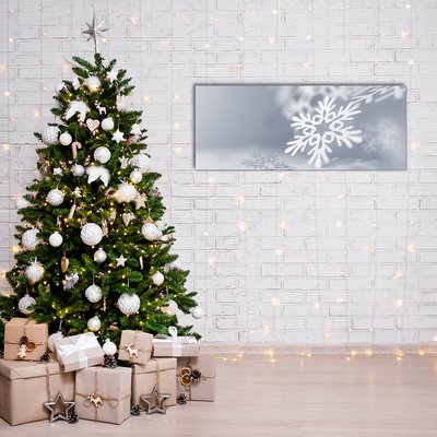 Quadro acrílico Decoração de Natal com Flocos de Neve