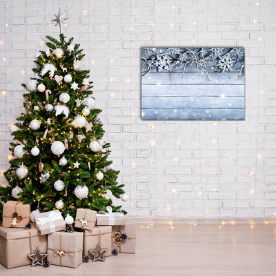 Quadro acrílico Feriados Flocos de neve Inverno Geada