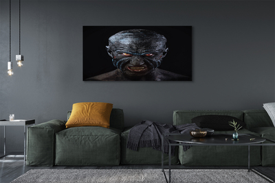 Quadro em tela Figura careca assustadora com olhos vermelhos