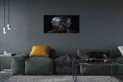 Quadro em tela Figura careca assustadora com olhos vermelhos