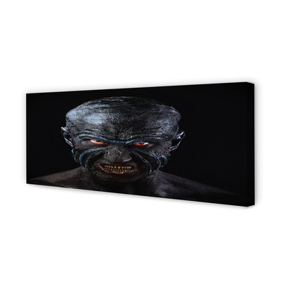 Quadro em tela Figura careca assustadora com olhos vermelhos