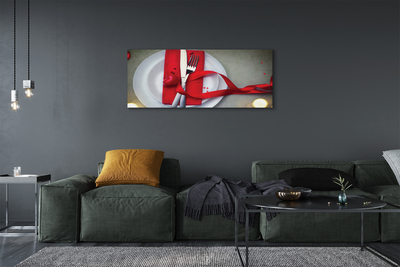 Quadro em tela Luzes de jantar em forma de coração