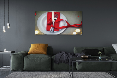 Quadro em tela Luzes de jantar em forma de coração