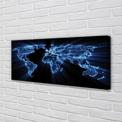 Pintura em tela Mapa azul